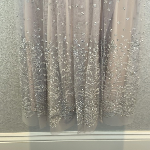 Silver sequin and mesh Iris and Ivy holiday dress - Picture 5 of 6